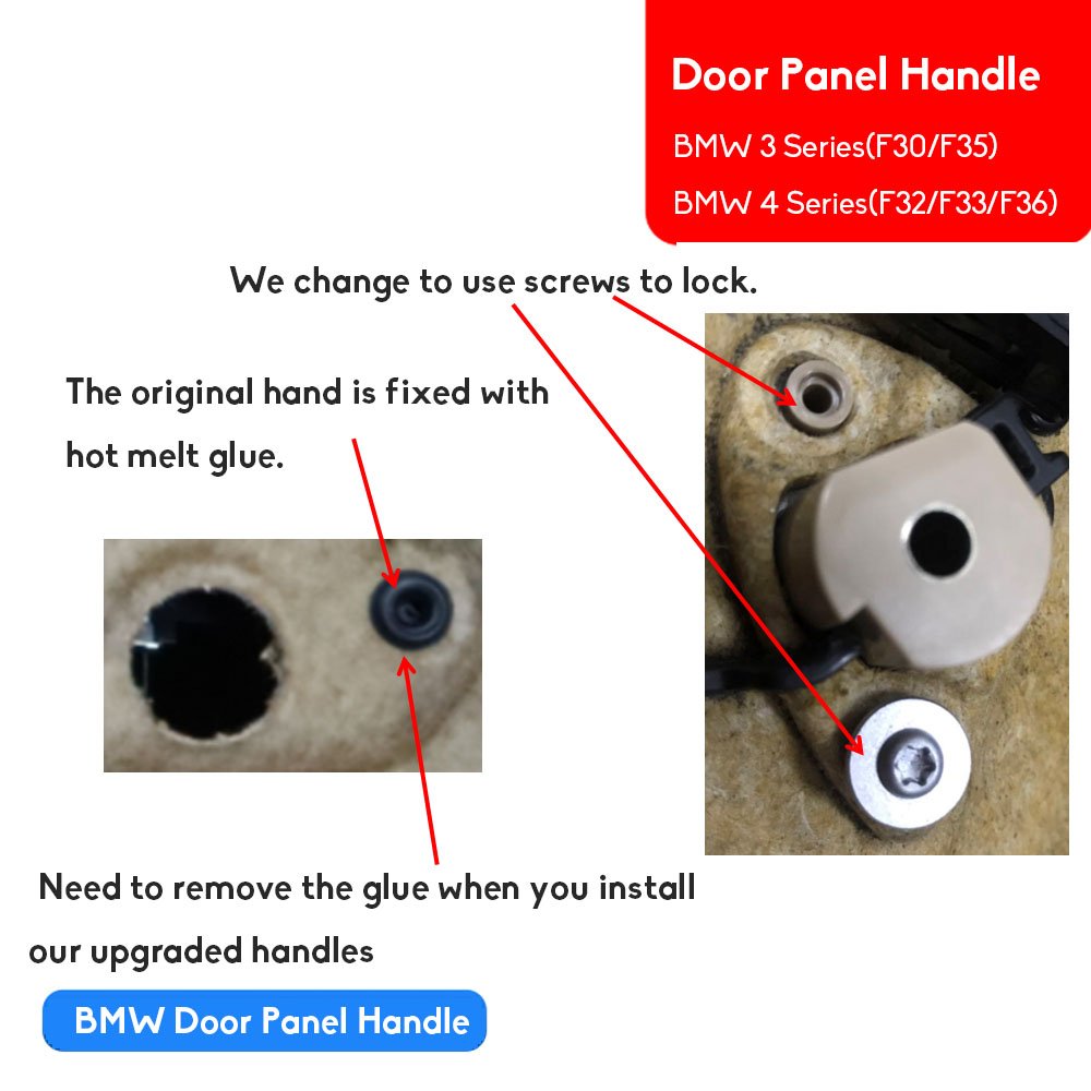 Jaronx For Bmw 3/4 Series Door Handle, Inner Door Supprot Handle Pull Strap Grab Cover Passenger Side Right Front Armrest Bracke