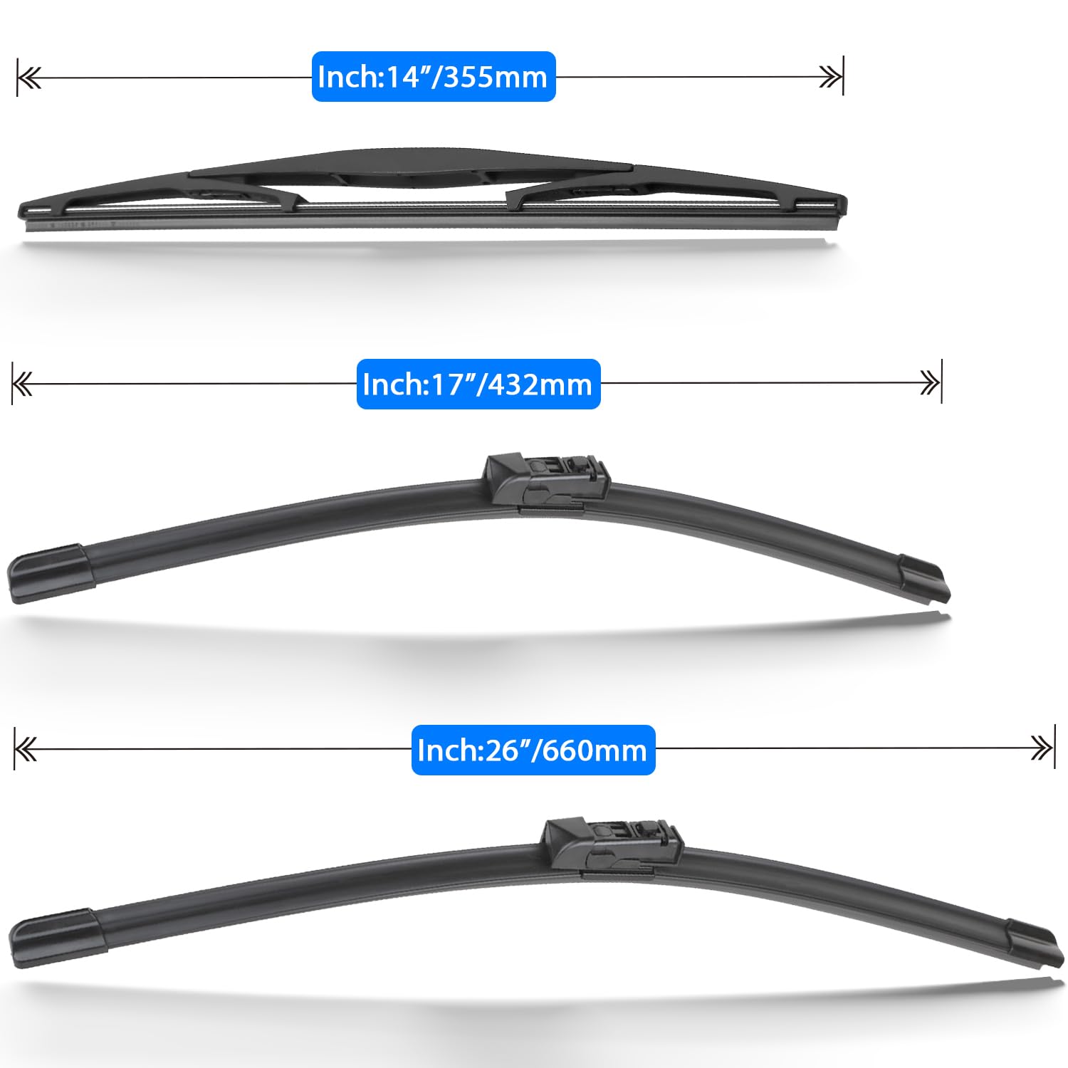 Raintok Windshield Wiper Blades Replacement For Subaru Forester 2019 2020 2021 2022 2023 Original Factory Quality Front Rear Wip
