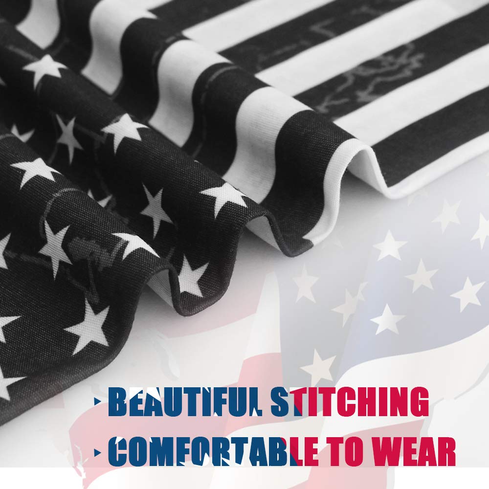 Olarveo 3-Pack American Flag And Map Outdoor Face Mask, Half Dust-Proof Windproof Motorcycle Bicycle Bike Face Mask For Cycling,