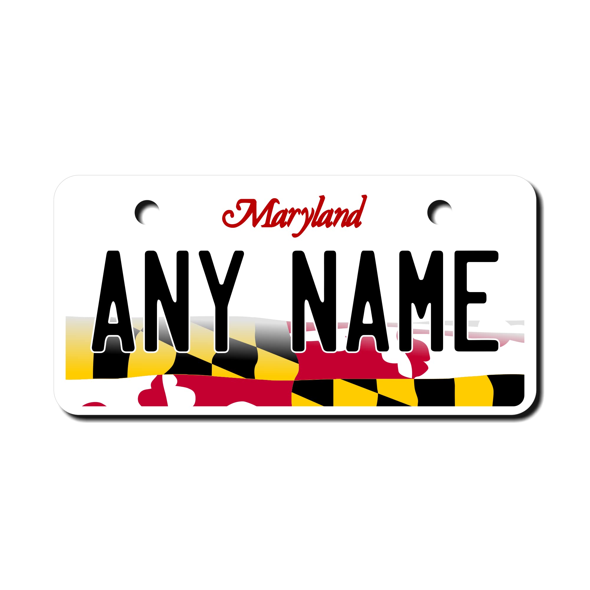 Teamlogo - Personalized Maryland License Plate - Custom Aluminum Name, Text, Or Number Plate - Customized License Bike Accessori