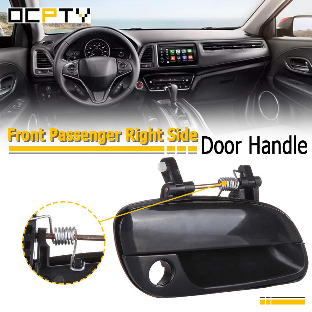 Ocpty Door Handle Exterior Front Passenger Right Side Replacement Fit 2001-2005 For Hyundai Elantra Outside Door Handle Black