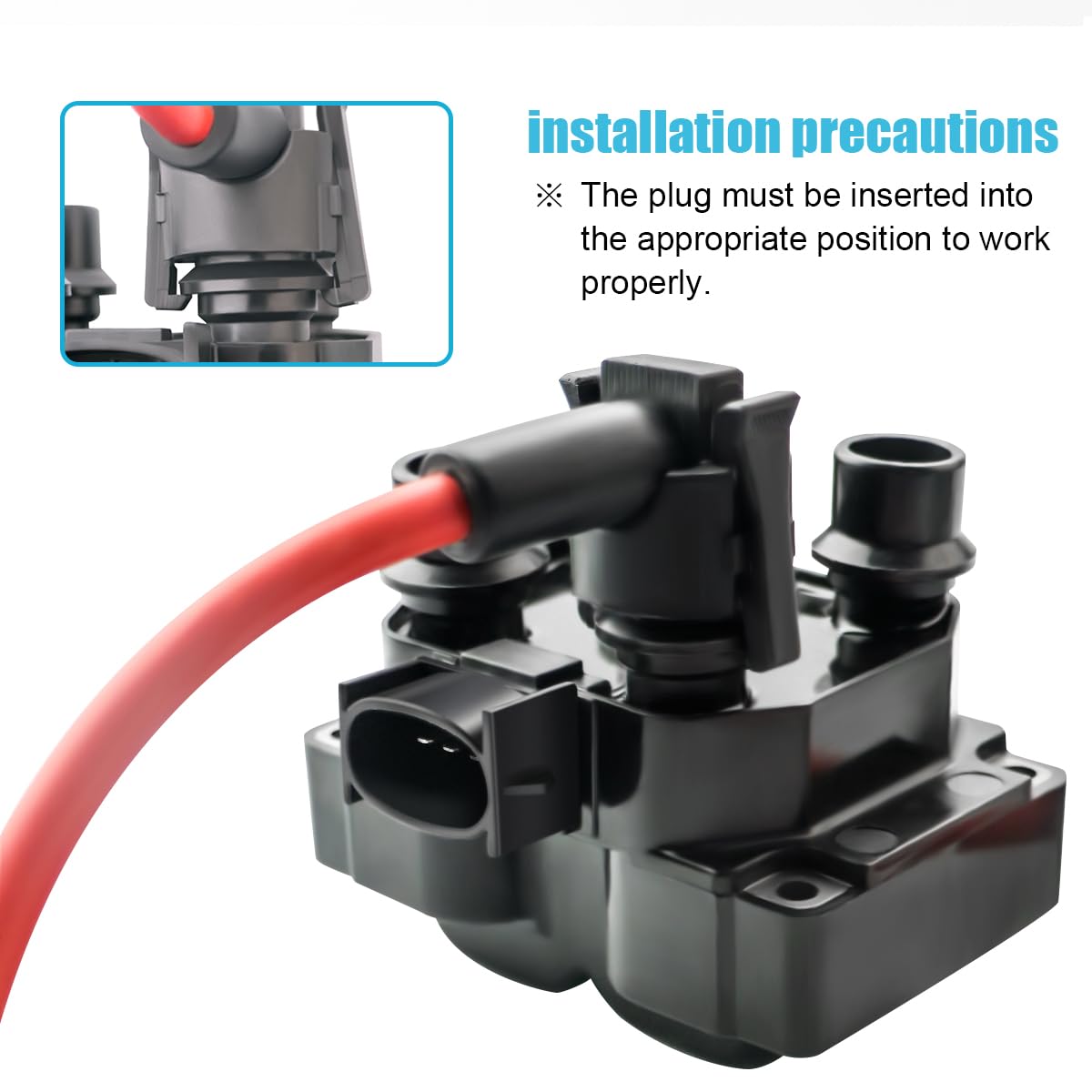 MAS Set of 2 Ignition Coil Pack FD487&8pcs Iridium Spark plugs SP432&Wires set Compatible with Ford Mercury Lincoln Town Car F15