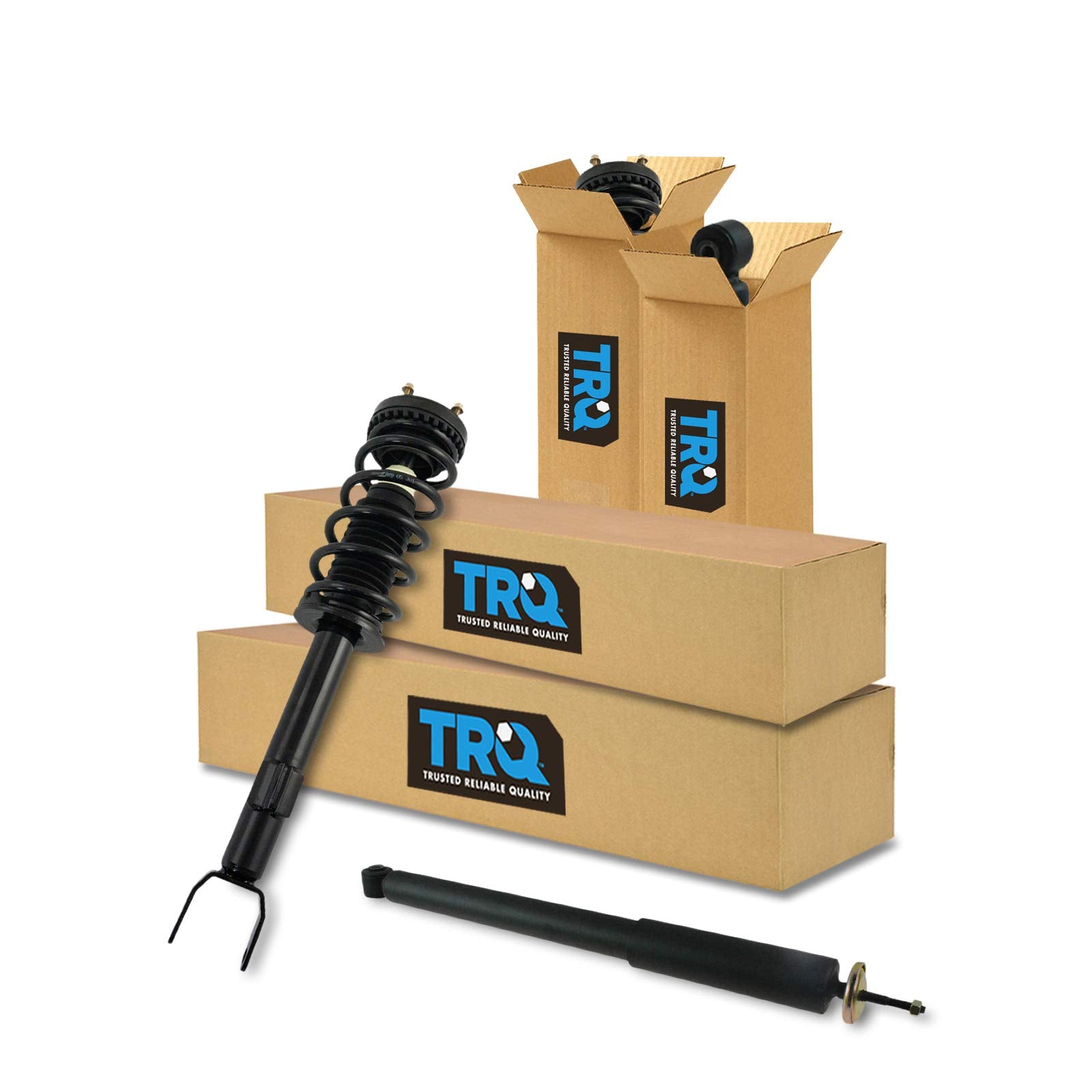 Trq Front And Rear Complete Strut Assembly & Shock Absorber Kit Complete Strut & Coil Spring Assembly Compatible With 2011-2020 