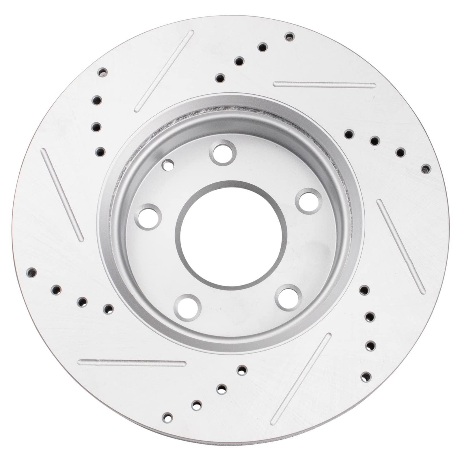 Trq Front Performance Brake Rotors Set Premium G-Coated Compatible With 2014-2018 Mazda 3 2016-2021 Cx-3