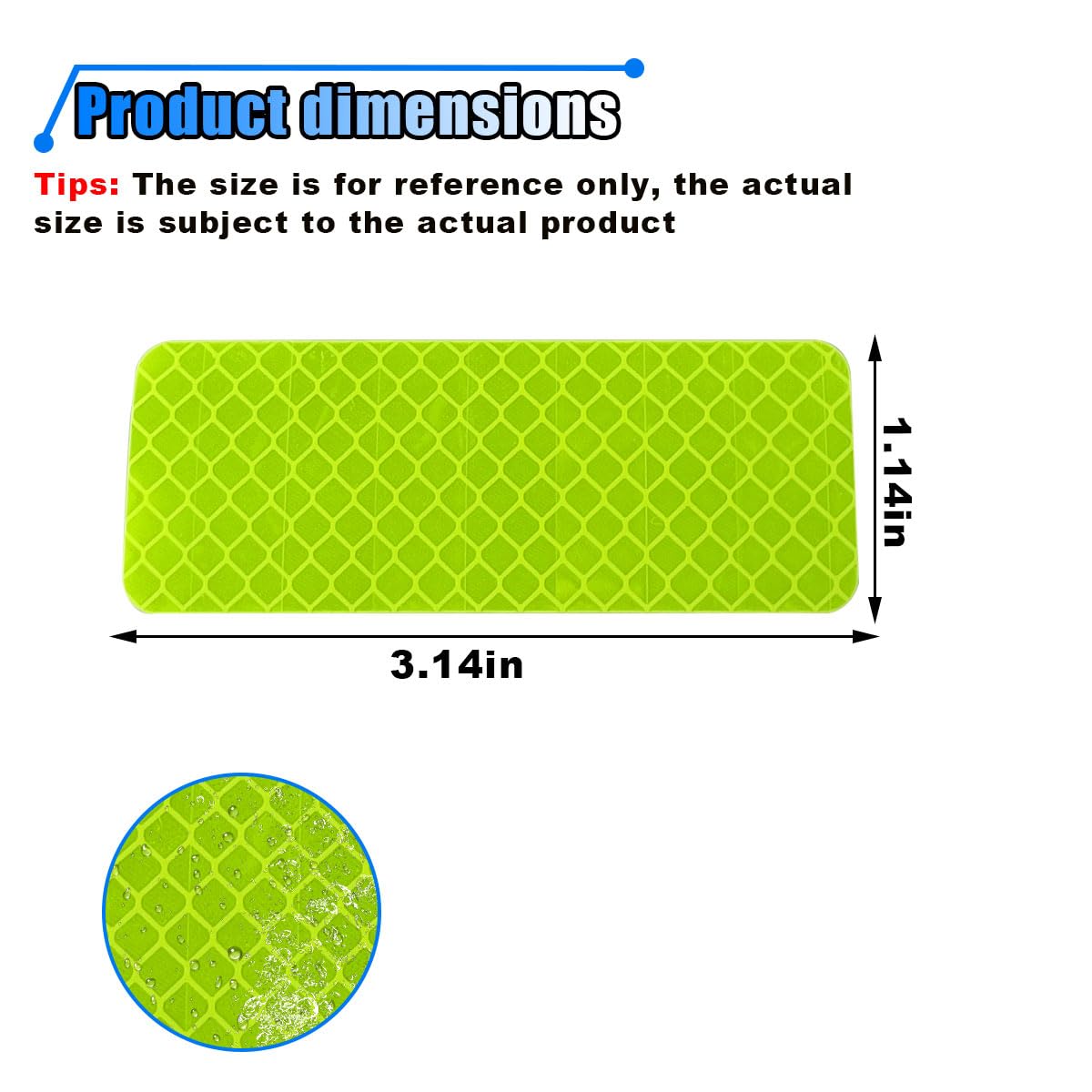 20PCS Car Safety Reflective Stickers, Waterproof Warning Reflective Tape, Night Visibility Reflective Strips for Trailers, Motor