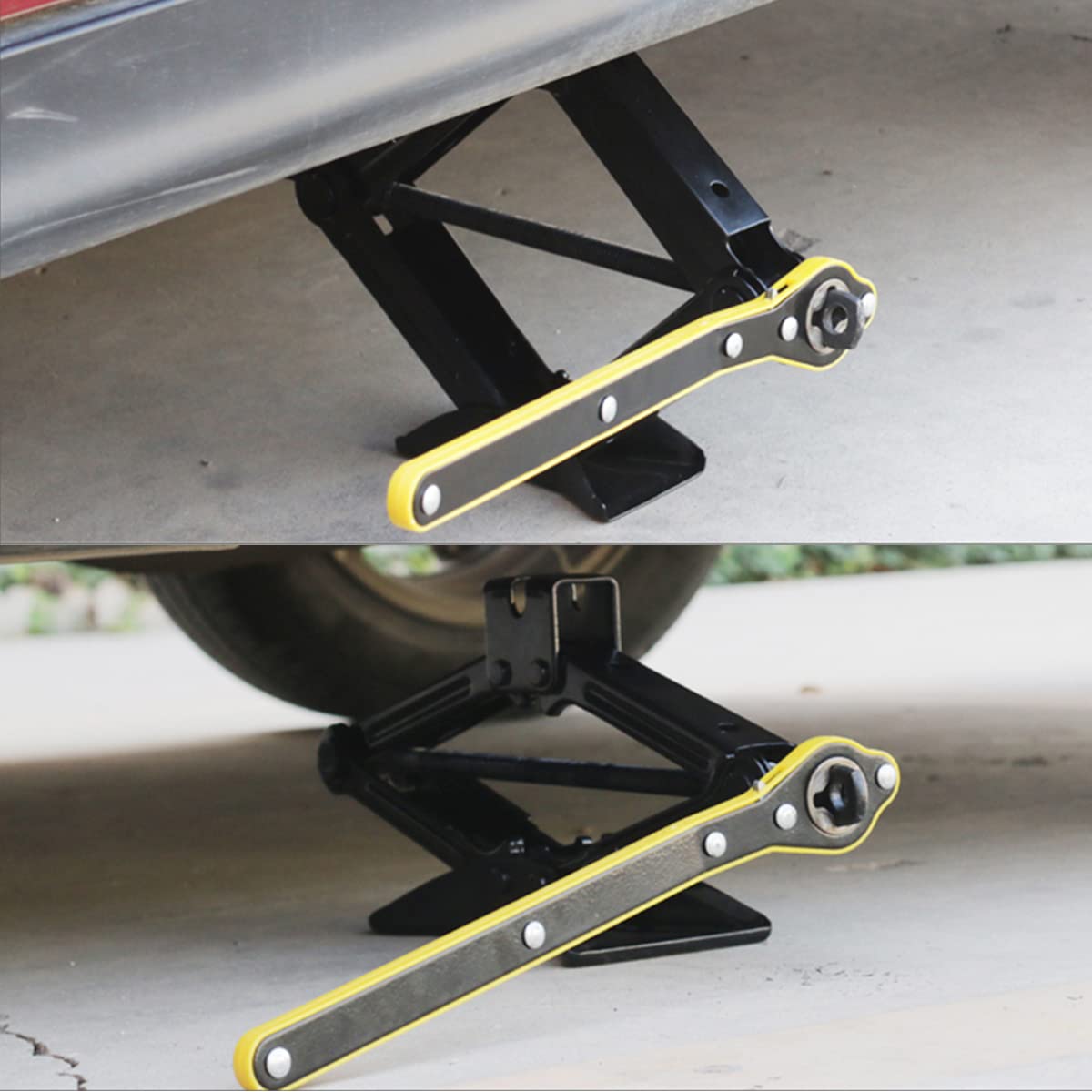 Car Jack Wrench, 360° Swivel Labor-Saving Car Jack Ratchet Wrench With Long Handle, Scissor Jack Lift Speed Handle Tool For Travel, Van, Suv And Other Vehicles