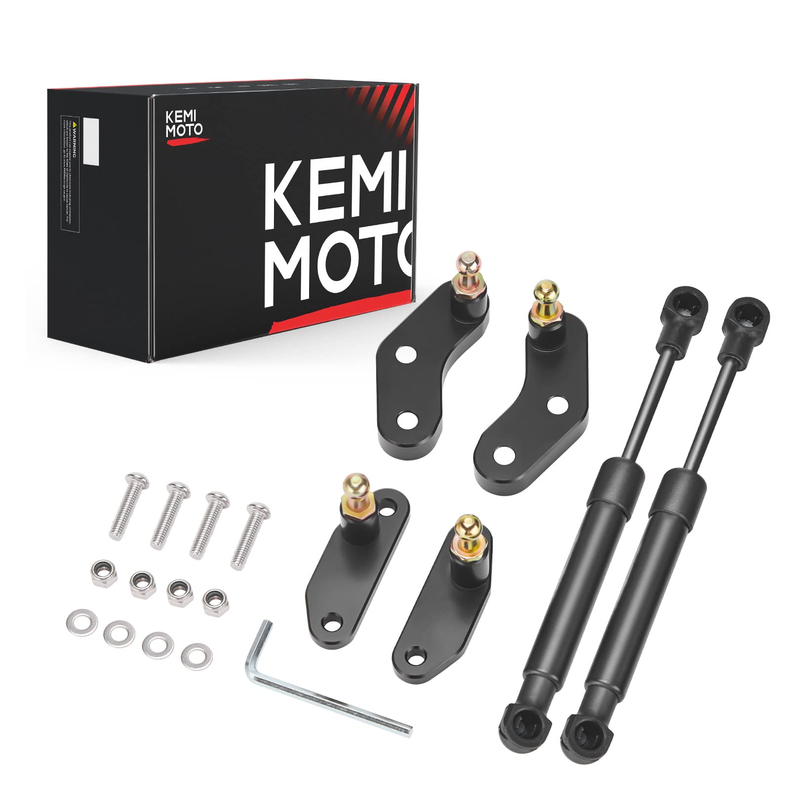 Kemimoto X3 Door Opener Kits Door Shocks Struts Compatible with 2017-2022 Can Am Maverick X3 and X3 Max Front and Rear Doors, Black