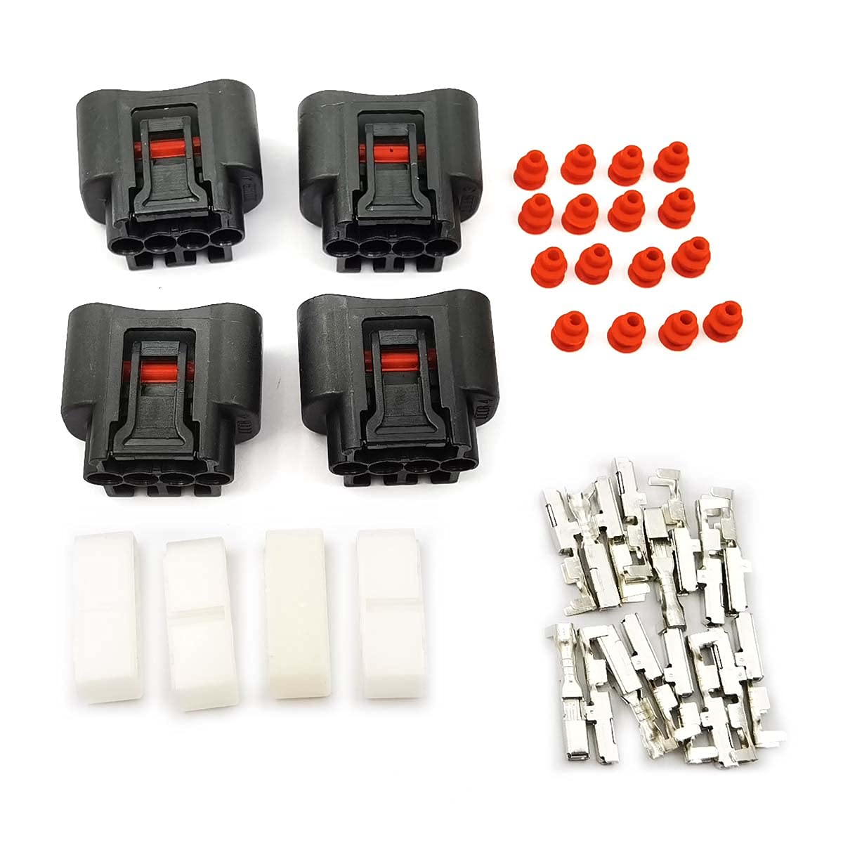 Devmo 4Pcs Ignition Coil Plug Connector Compatible With 2000-2010 Toyota Lexus Camry 90980-11885
