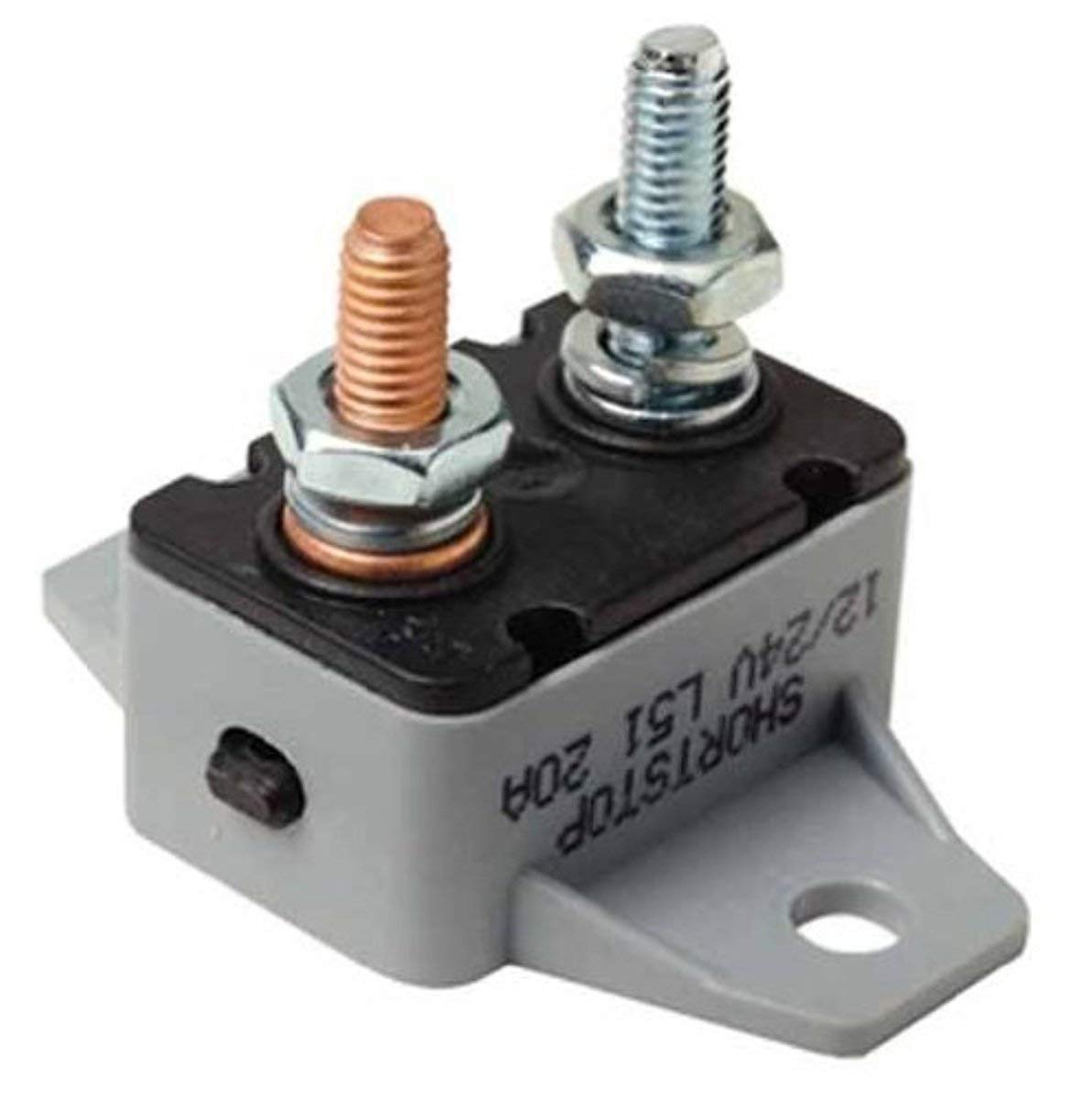 Seachoice Manual Reset Circuit Breaker, 20 Amp,Black