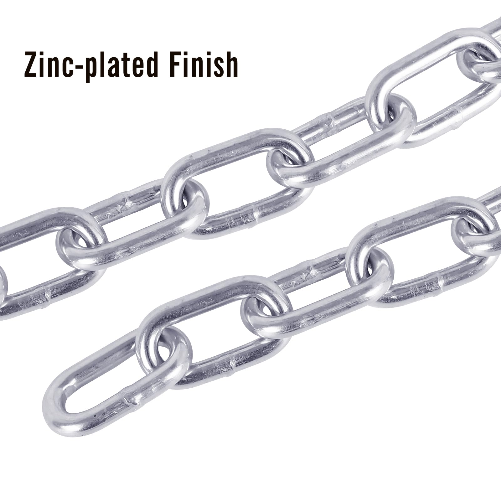 Tnyeobae 27 '' Trailer Safety Chain With 1Pcs 5/16 '' Spring Hook, Grade-30 Metal Safety Chain Kit 7000 Lbs(Pack Of 2)