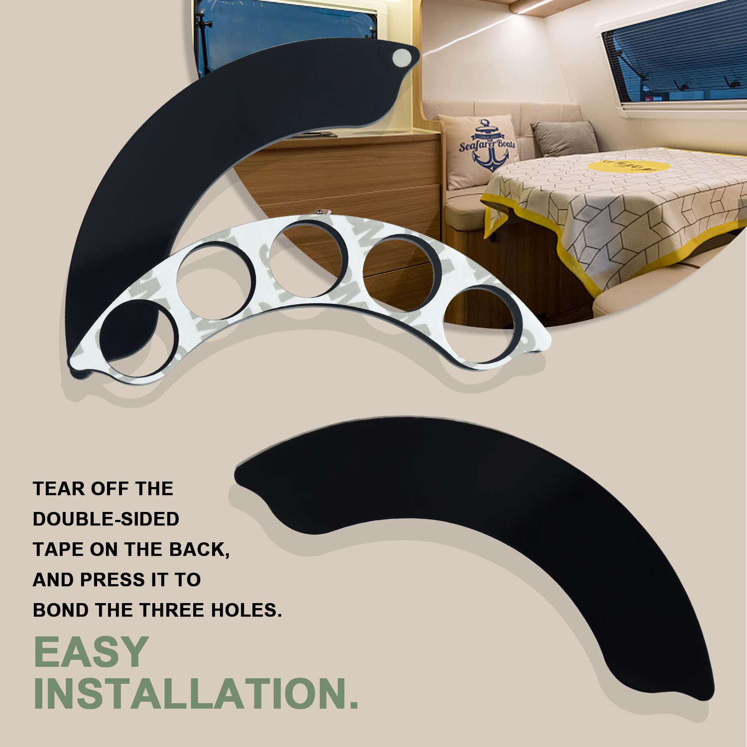 Rv Cup Holder Button Guard And Cover Compatible With Thomas Payne/Stacy Stewart Couches For Rvs - Three Button Guards With Magne