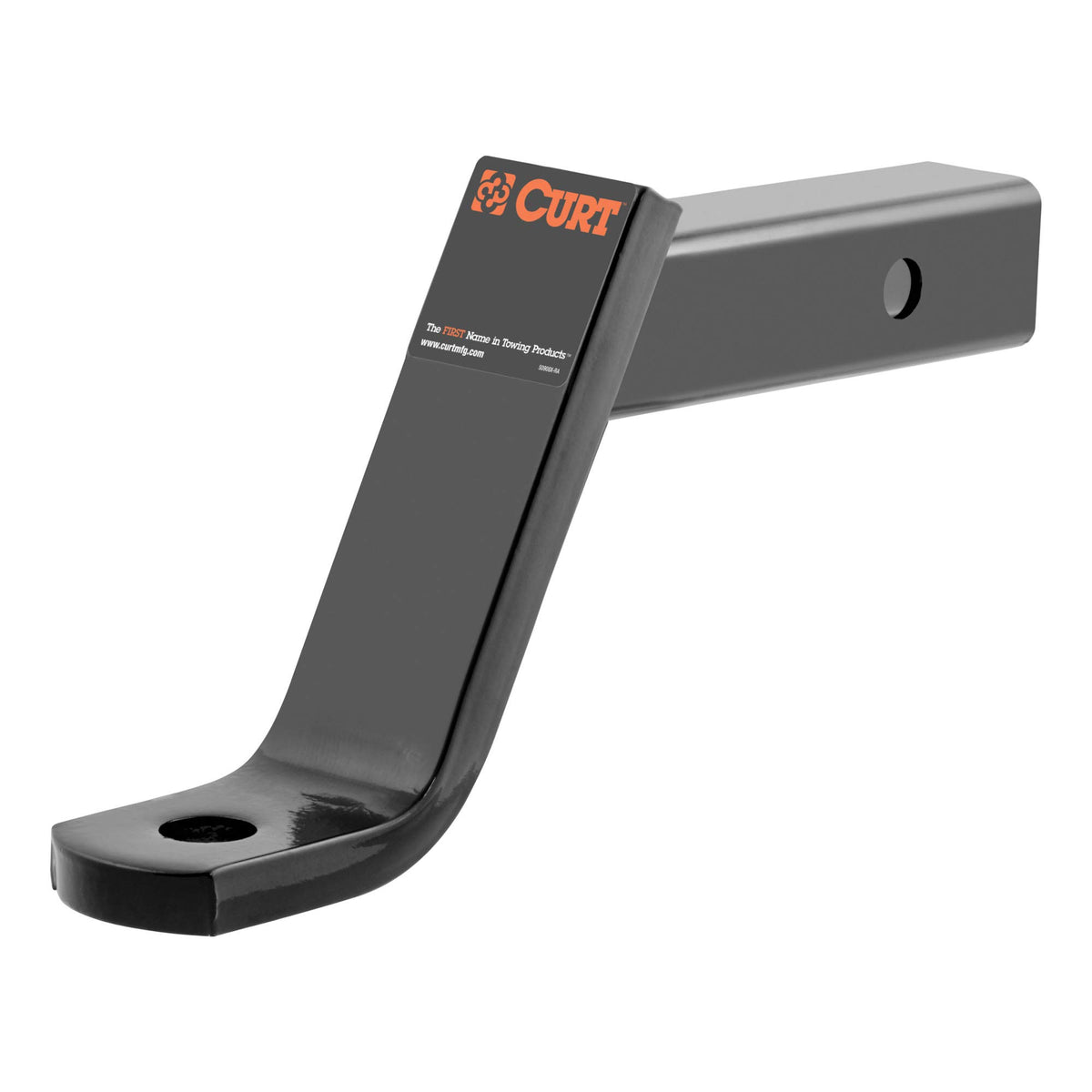 Curt 45070 Class 3 Trailer Hitch Ball Mount, Fits 2-Inch Receiver, 7,500 Lbs, 1-Inch Hole, 6-Inch Drop, Gloss Black Powder Coat