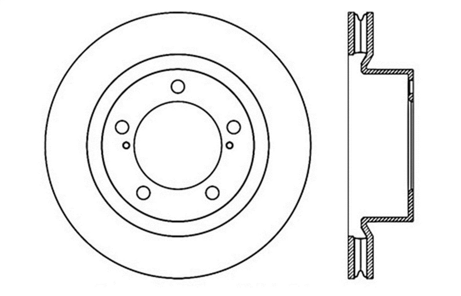 StopTech 127.44162L Sport Drilled/Slotted Brake Rotor (Front Left), 1 Pack
