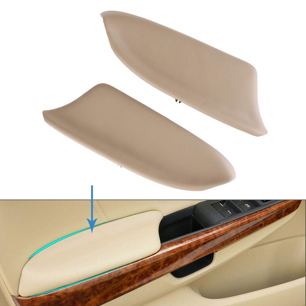 Lujuntec Front Door Panels Armrest Fits 2008-2012 For Honda For Accord Door Armrest Beige(2Pcs)
