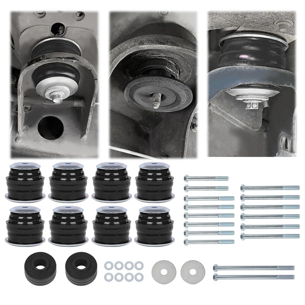 PIT66 Body Mount Bushing Kit for Ford F250 F350 Super Duty 2WD 4WD 2008-2016, Polyurethane, Includes Body Mounts, Steel Washers,