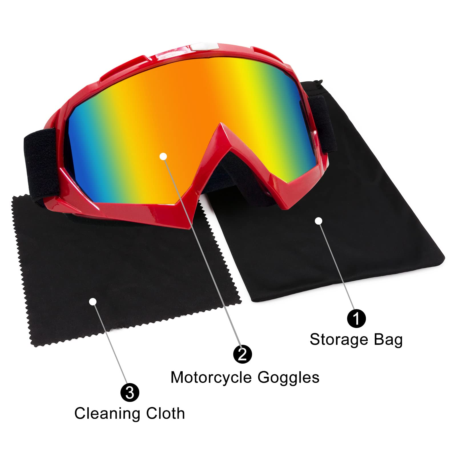 Zukmi Dirt Bike Goggles Atv Motocross Goggles Motorcycle Goggles Mx Off Road Goggles For Men Women Adult Youth Riding Racing