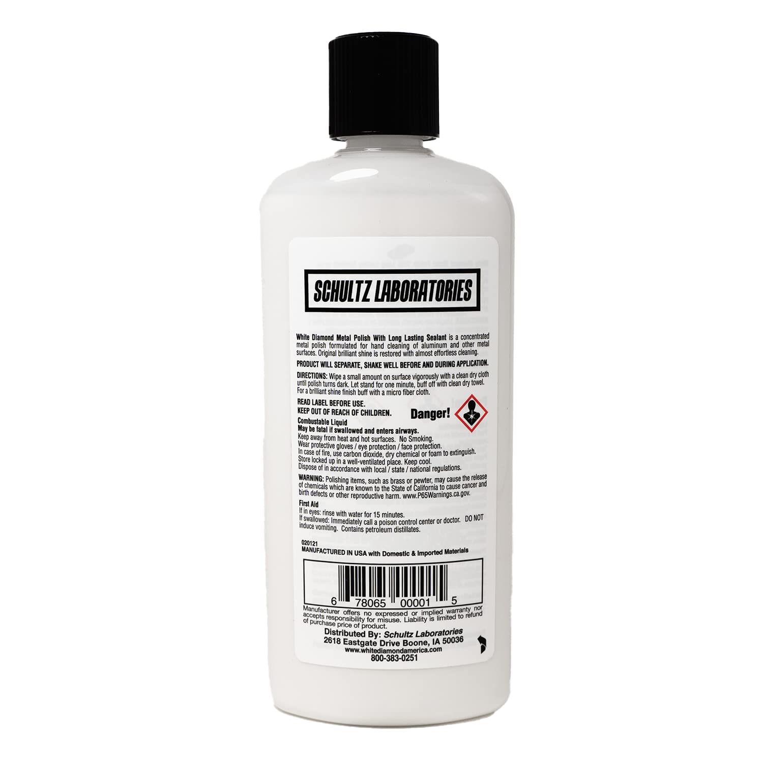 Schultz Laboratories Metal Polish with Sealant, 12 fl oz - Cleaner & Protectant for Aluminum, Brass, Chrome & More