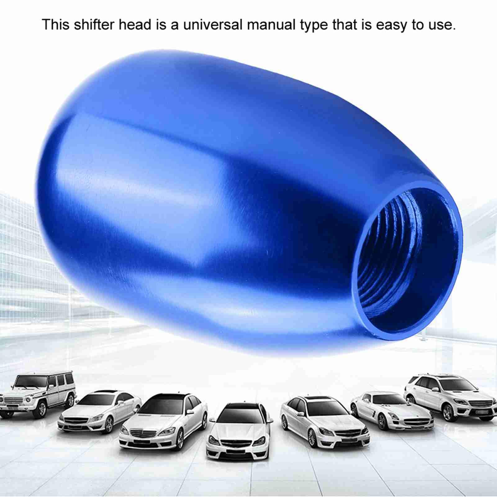 Aramox Gear Shift Knob, Car Universal Modification Manual Knob Gear Shift Head Shifter 6 Speed (Blue)