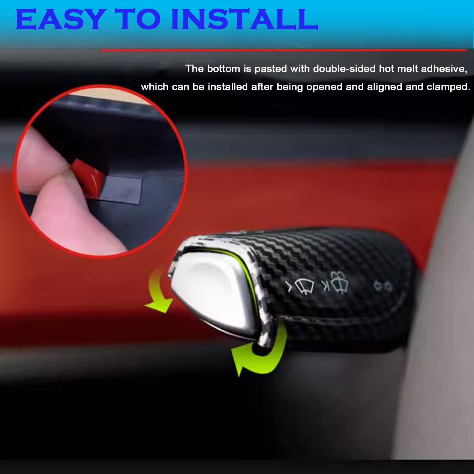 yhcdsea Steering Lever Cover for Tesla Model 3 Model Y, Gear Shift Cover Accessories Gear Lever Decorative Cover for Model 3/Y (