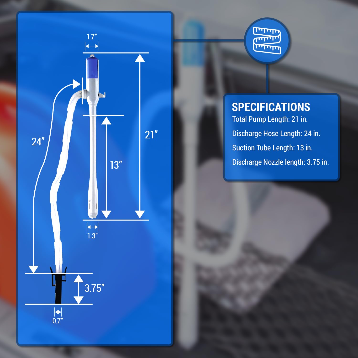 Tera Pump Trha03 Battery Powered Pump Water, Diesel, Gas Transfer Pump With Leak Prevention System (Auto Stop) & Buzzer, 2 Aa Ba