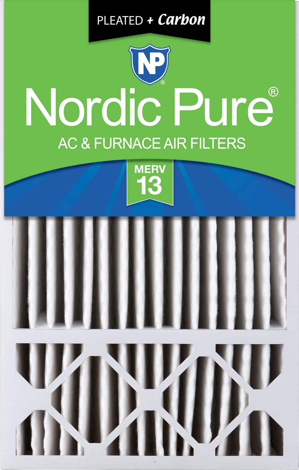 Nordic Pure 16x25x5 (15_3/4 x 24_3/4 x 4_3/8) Honeywell Replacement Air Filters MERV 13 Plus Carbon 1 Pack