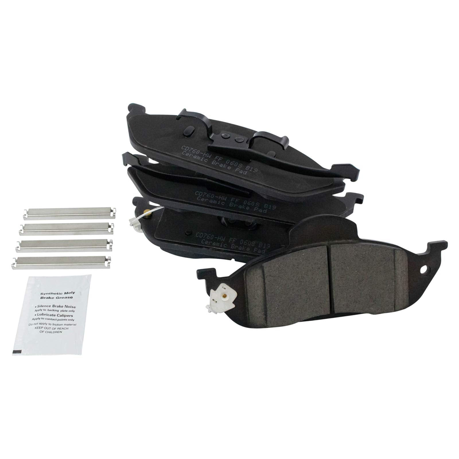 Trq Front Brake Pad & Rotor Kit Brake Pads Brake Rotor Ceramic Compatible With 1998-2003 Mercedes-Benz Ml320 2003-2005 Ml350 199