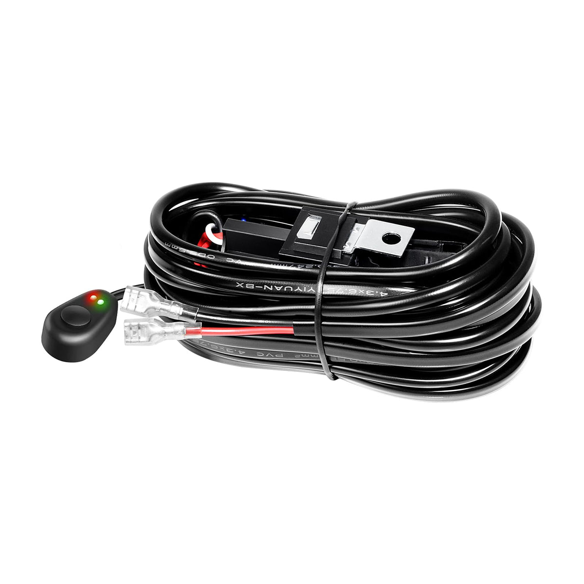 Rigidon Led Light Bar Wire Harness Kit 12V 18Awg On Off Switch Power Relay Blade Fuse Automotive Wire For Fog Light Bar Off Road Atv Suv Trucks(For 1 Light Bar Max 300W)
