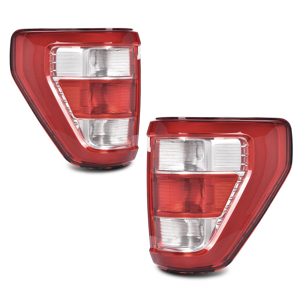 Pit66 Tail Lights Brake Lamps Left And Right Compatible With Ford F150 Xl 2021-2023, Fit For W/Factory Incandescent And W/O Blin
