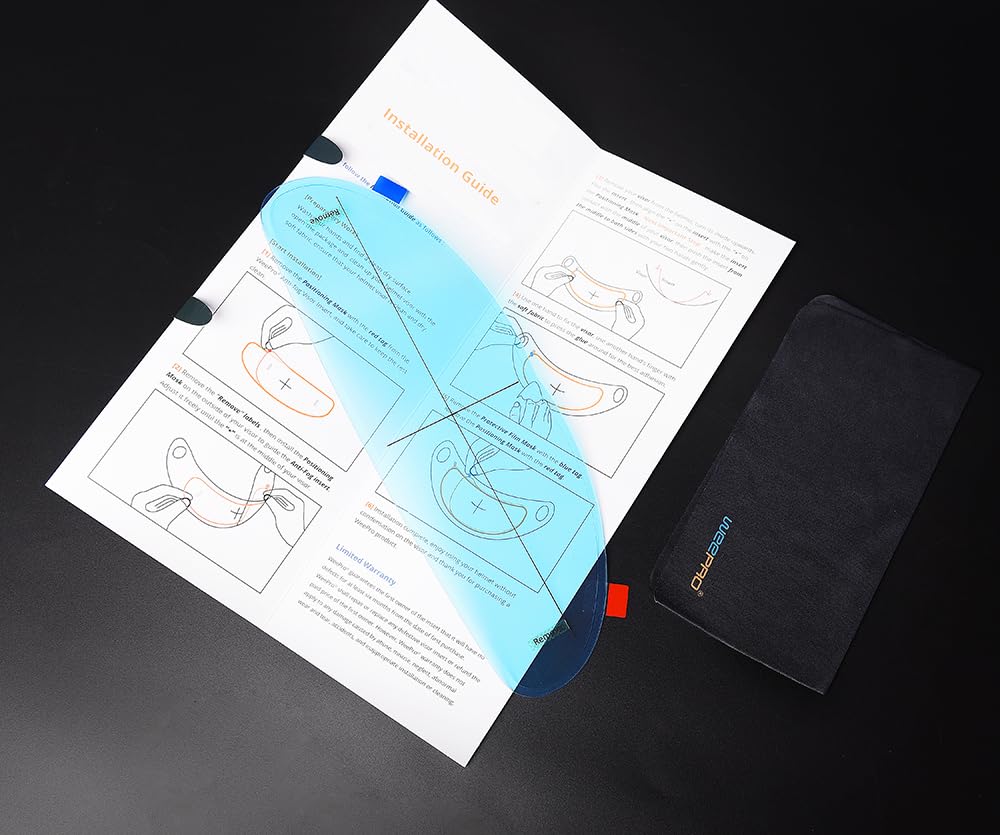 Universal Helmet Shield Anti Fog Film,Clear Visor Lens Insert Fog Resistant 3.7'' X 10.7'' - 2 Pcs