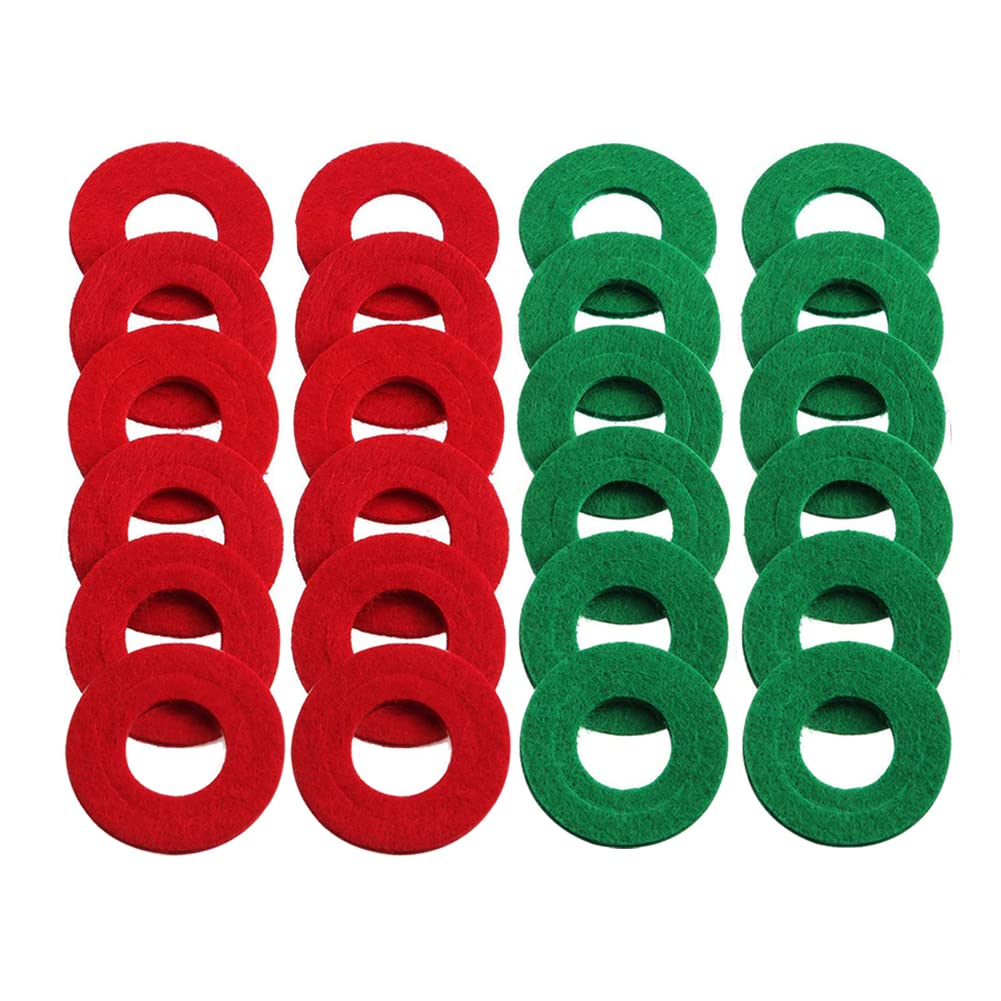 Ampper 24 Pieces Battery Terminal Anti Corrosion Washers, Battery Terminal Post Fiber Washers Protector (12 Red & 12 Green)