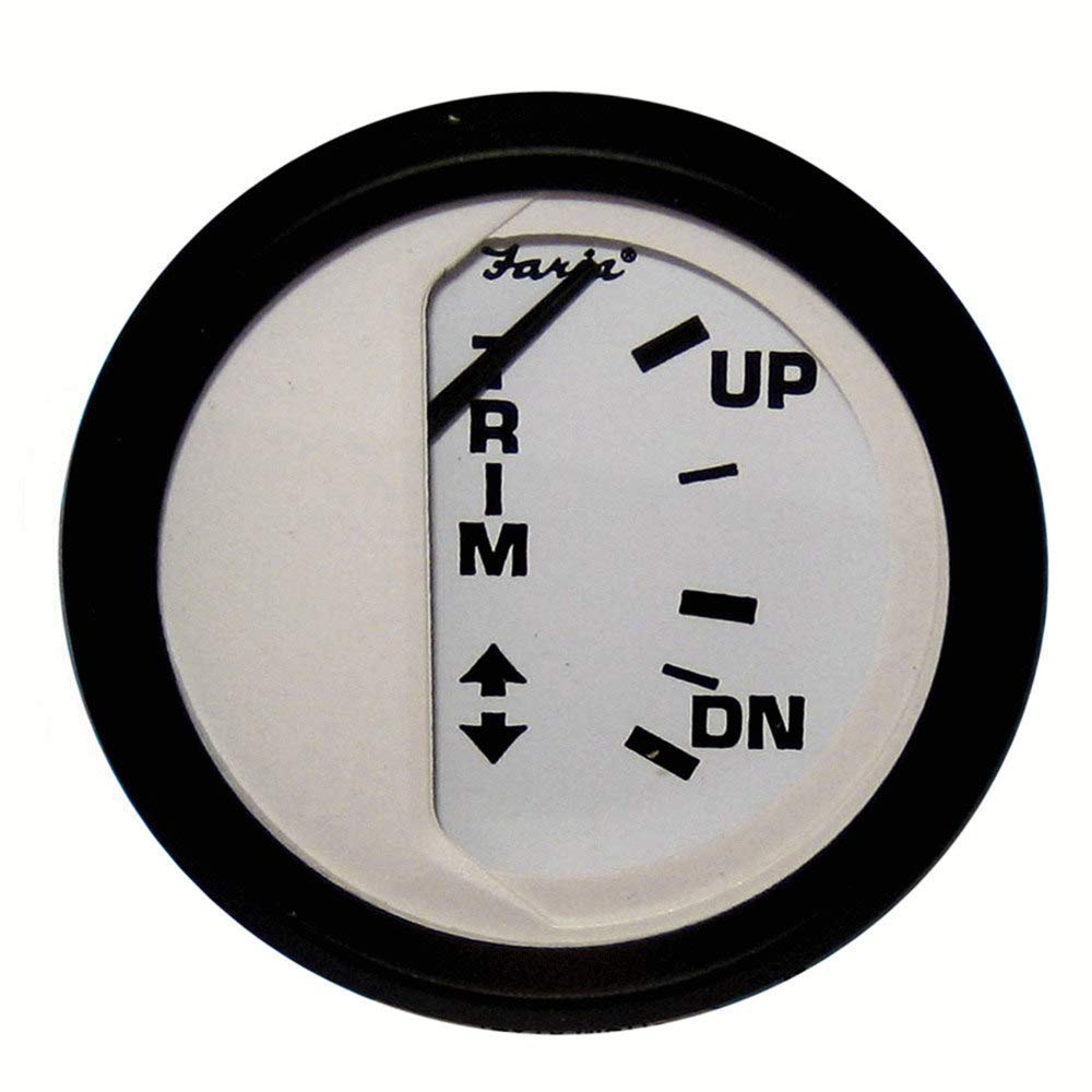 Faria Beede Instruments Beede 12916 Euro Trim Gauge (Mercury/Mariner/Mercruiser/Volvo Dp/Yamaha 2001 And Newer) - 2, White