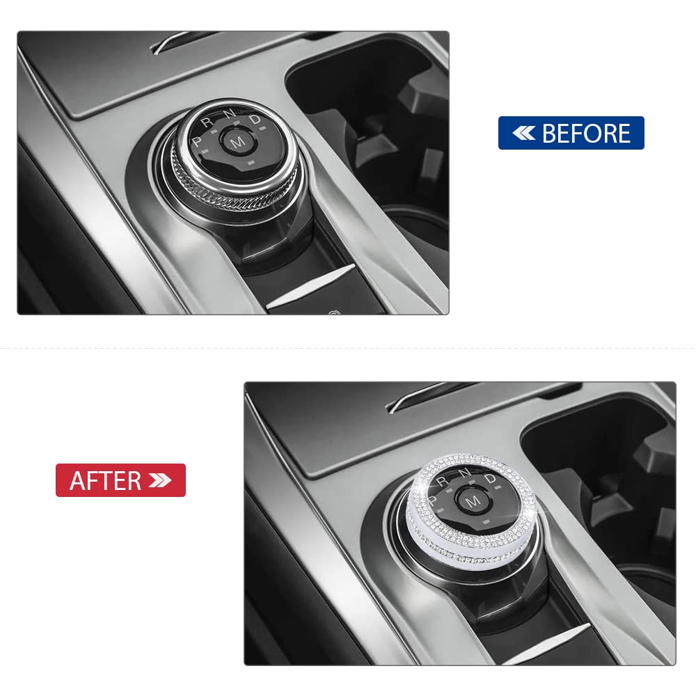 Pifoog Bling Explorer Accessories For Ford 2023 2022 2021 2020 Gear Shift Knob Cover Decal Crystal Prnd Switch Knobs Sticker Car