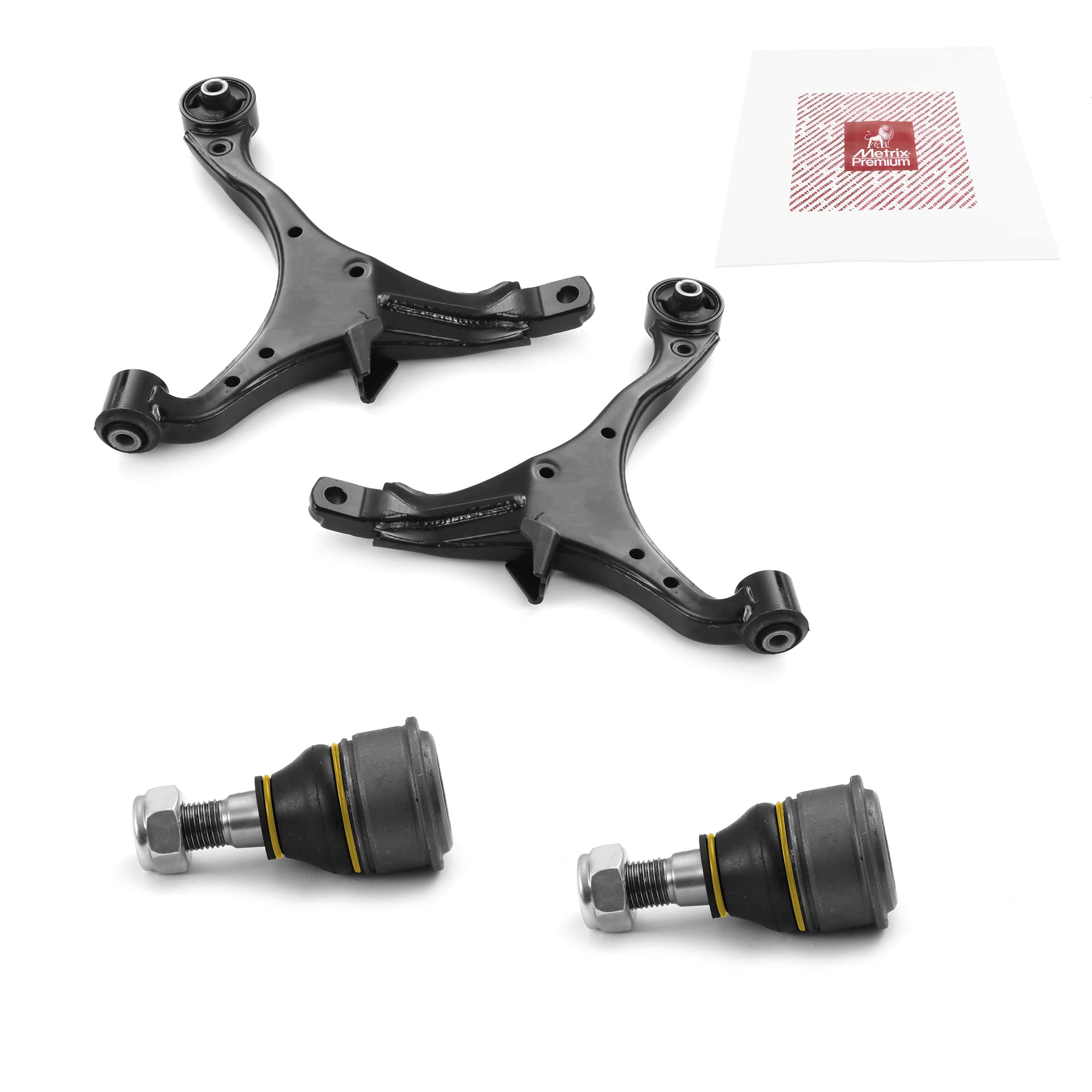 Metrix Premium Chassis Parts - 4 Pc Front Lower Control Arm & Front Lower Ball Joint Kit Fits 2002-2006 Honda Cr-V, Replacement