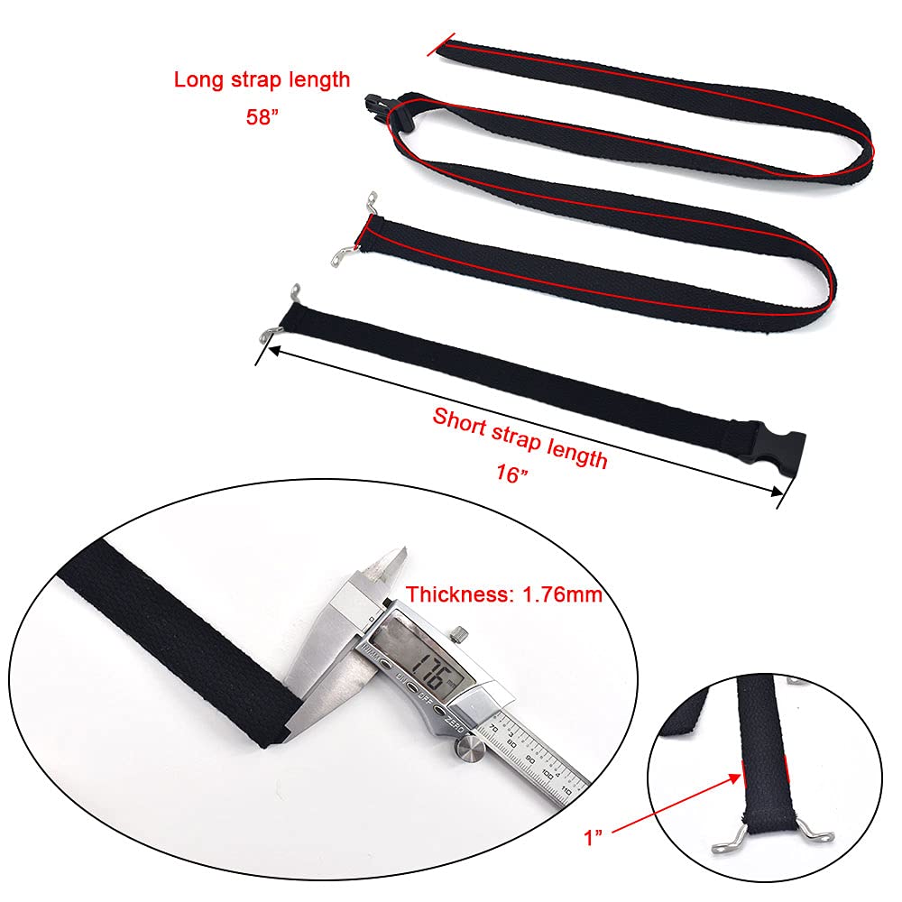 scottchen PRO RV TV Straps 74 Anti-Tip RV Furniture Safety Tie Down Solid Straps for Camper Trailer Traveling - 2pcs Black