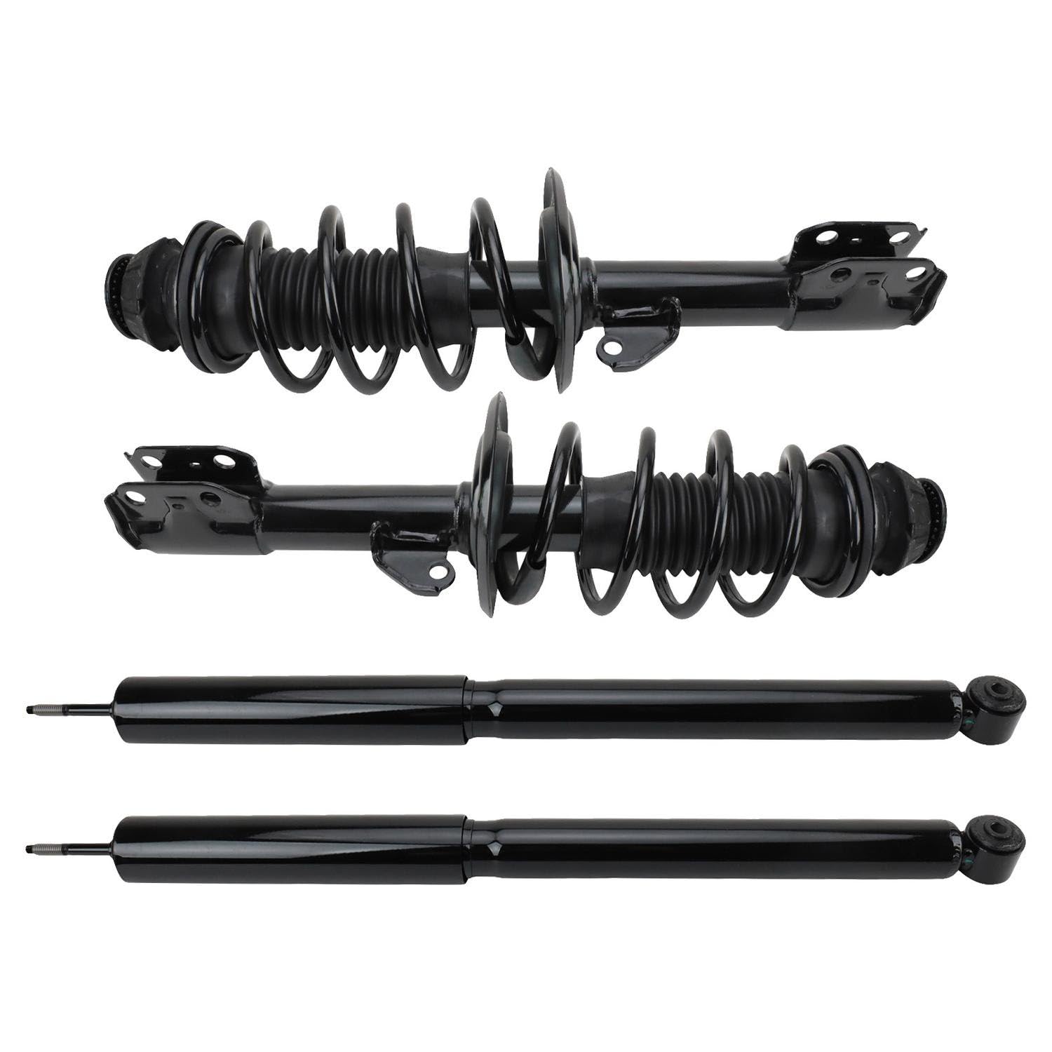 Trq Front And Rear Complete Strut Assembly & Shock Absorber Kit Complete Strut & Coil Spring Assembly Compatible With 2011-2014 