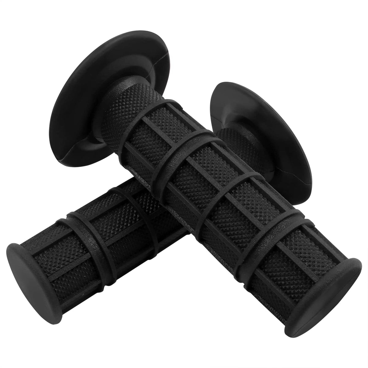 Worldmotop Motorcycle Handlebar Grips Non-Slip Soft Rubber Grips Handlebar With 7/8' 22Mm 24Mm Replacement For All Off Road Atv Dirt Bike, Bike Handle Grips(Black)