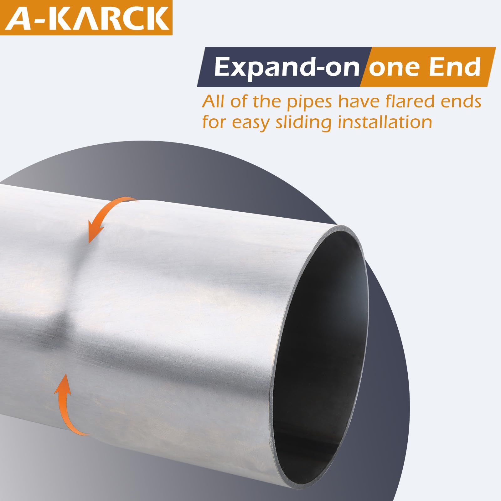 A-Karck Exhaust 45 Degree Tube 3'' Od, Mild Steel Exhaust Pipe Mandrel Bend, Custom Your Own Exhaust System