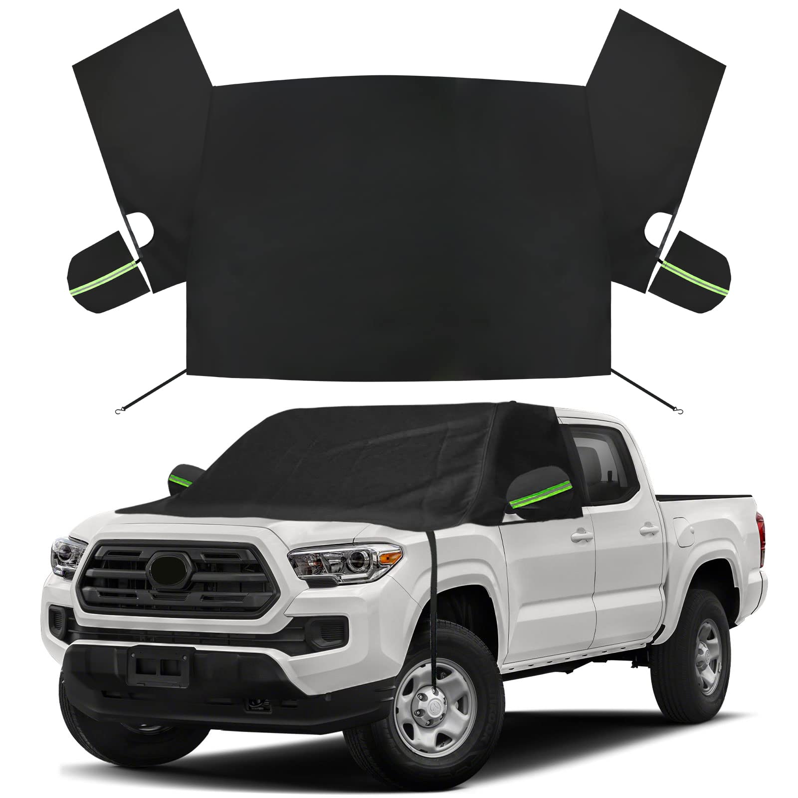 sportuli Windshield & Front Side Window Snow Cover Replace for Toyota Tacoma/Ford Ranger, 600D Oxford Cloth Windshield Snow Cove