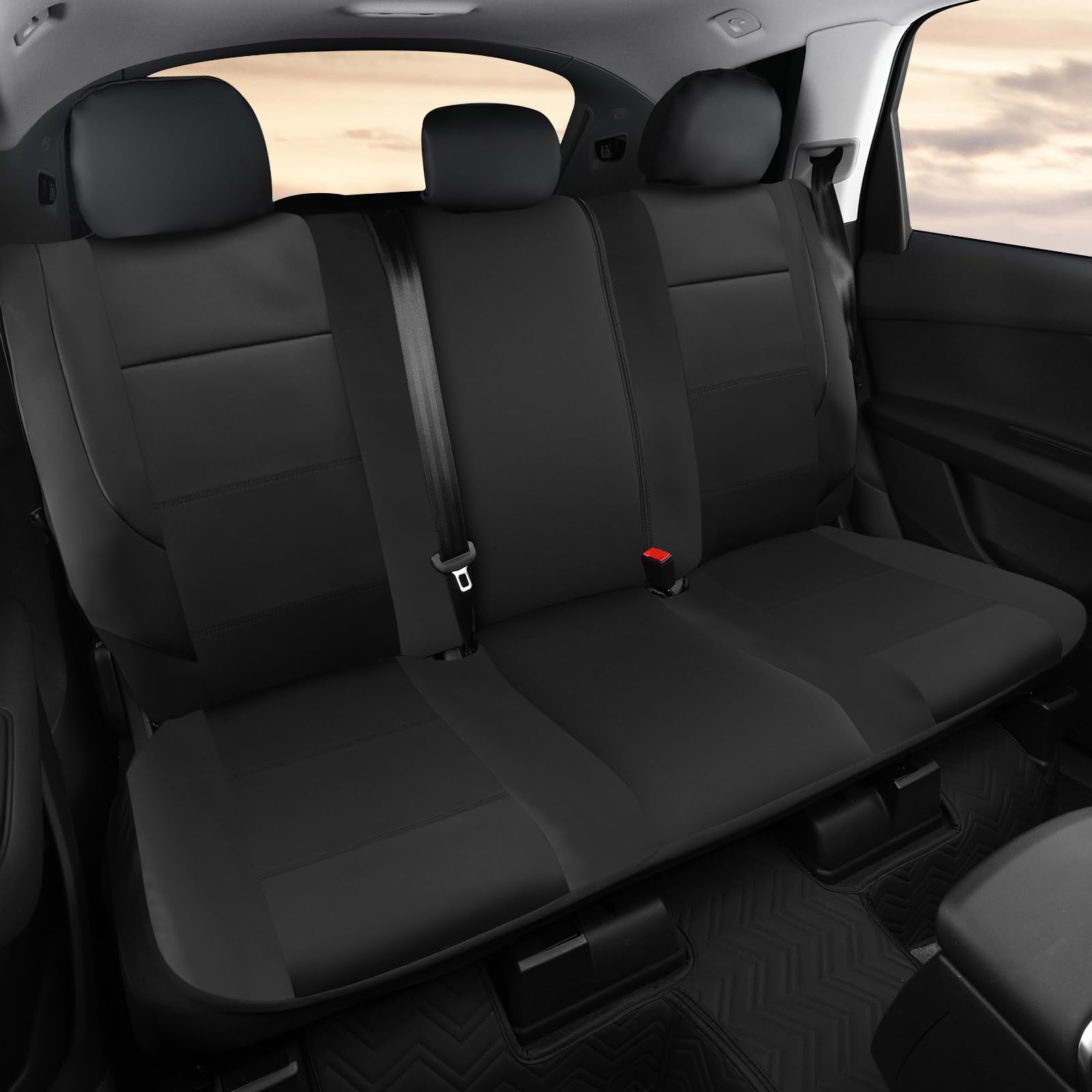 GIANT PANDA Full Set Car Seat Cover Custom Fit Toyota Tacoma 2016 2017 2018 2019 2020 2021 2022 2023 Double & Crew Cab and Exten