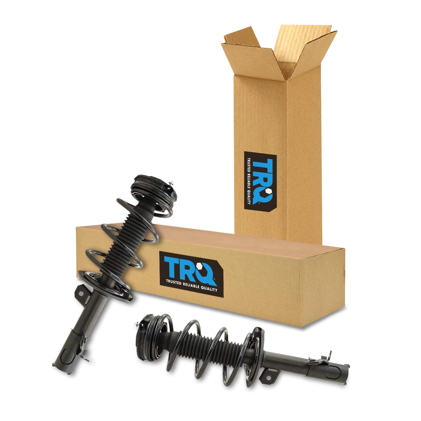 Trq Front Strut & Coil Spring Assembly Set Driver & Passenger Sides Compatible With 12-13 Nissan Rogue 14-15 Rogue Select