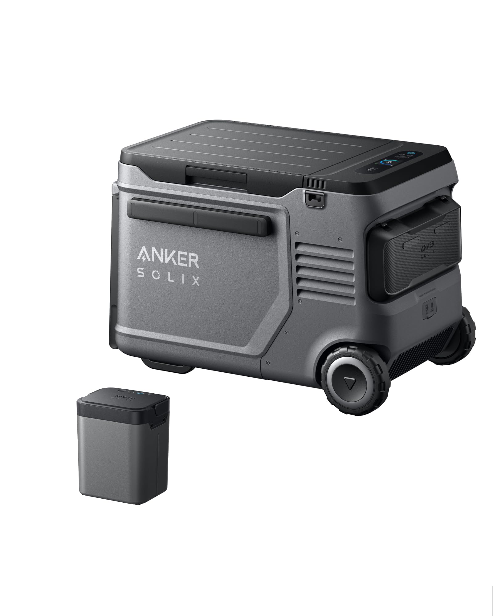 Anker SOLIX EverFrost 2 40L Cooler with 1 Removable Battery, 42 qt Car Refrigerator, Electric Cooler with Two 288Wh LiFePO4 Batt