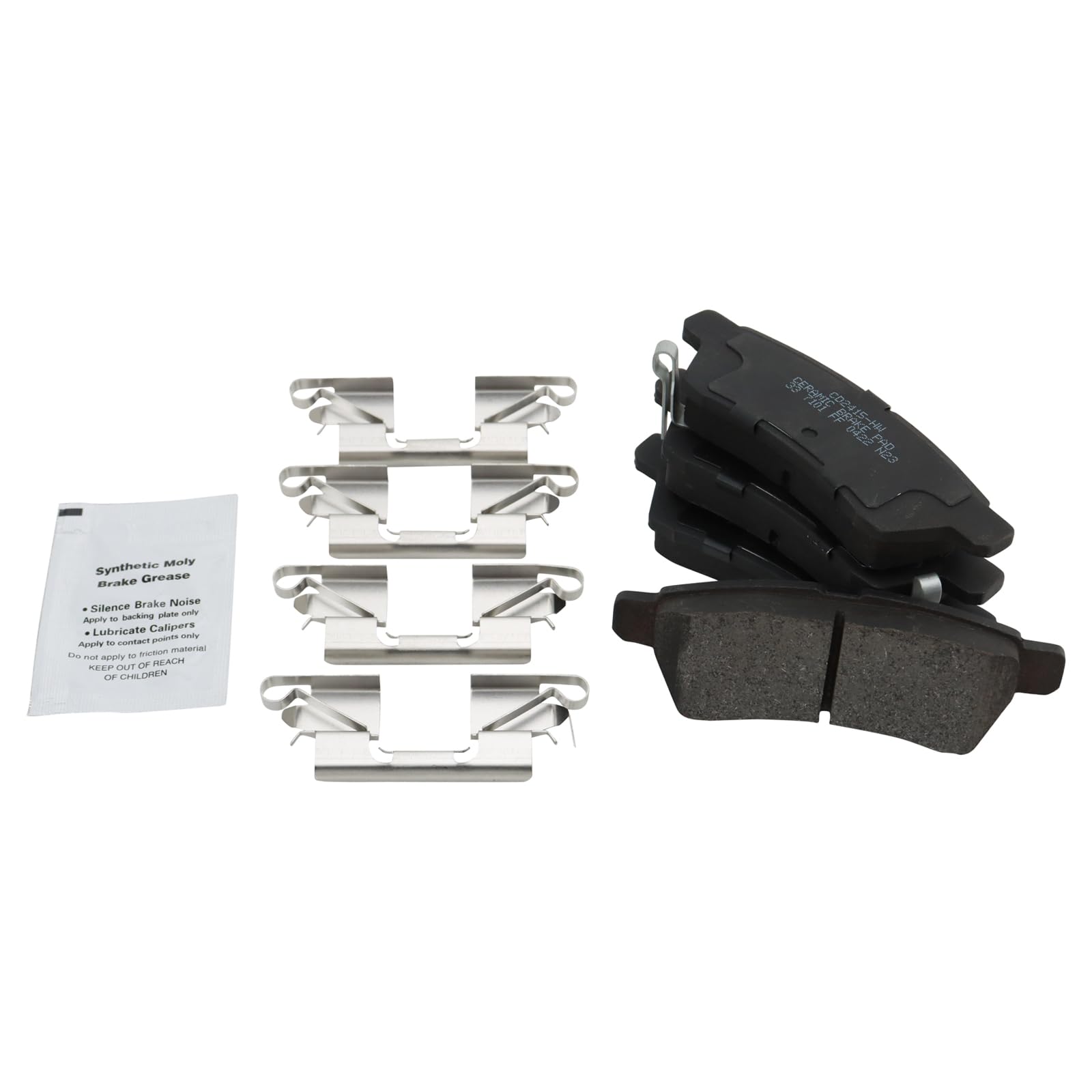 TRQ Rear Brake Pads Ceramic Compatible with 2022 Nissan Pathfinder