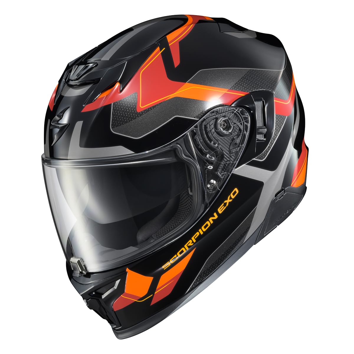 Scorpionexo T520 Full Face Dual Sport Motorcycle Helmet With Bluetooth Ready Speaker Pockets Dot Ece Approved Zuse (Orange - X-L