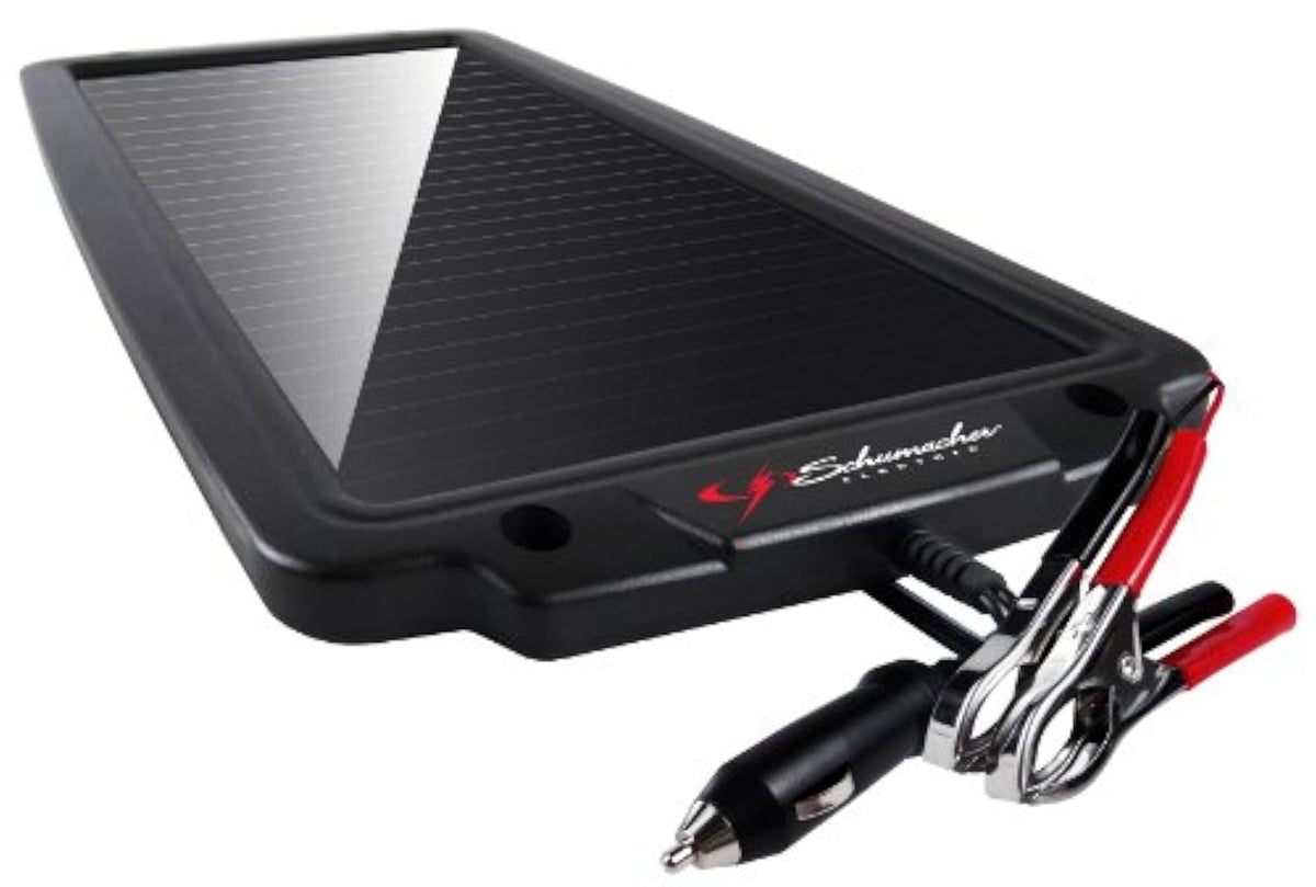 Schumacher Sp-200 2.4W Solar Battery Maintainer – Water Resistant – Maintains Motorcycle, Power Sport, Car, Truck, Boat, And Rv Batteries – Amorphous Solar Technology