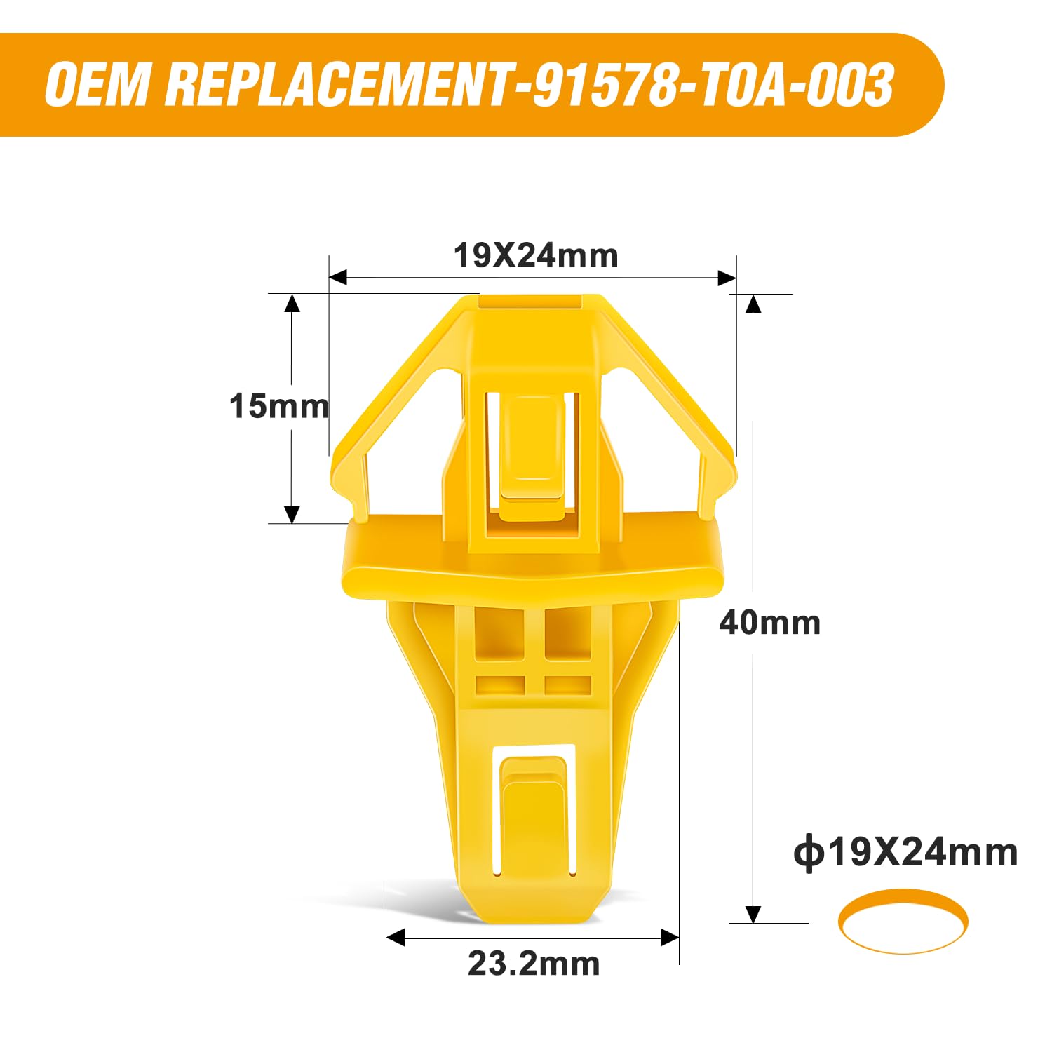 Gooacc 50 Pcs Bumper Moulding Fastener Rivet For Honda Acuraoem Replacement 91578-T0A-003 Radiator Grille Honda Cr-V 2012-2014 A