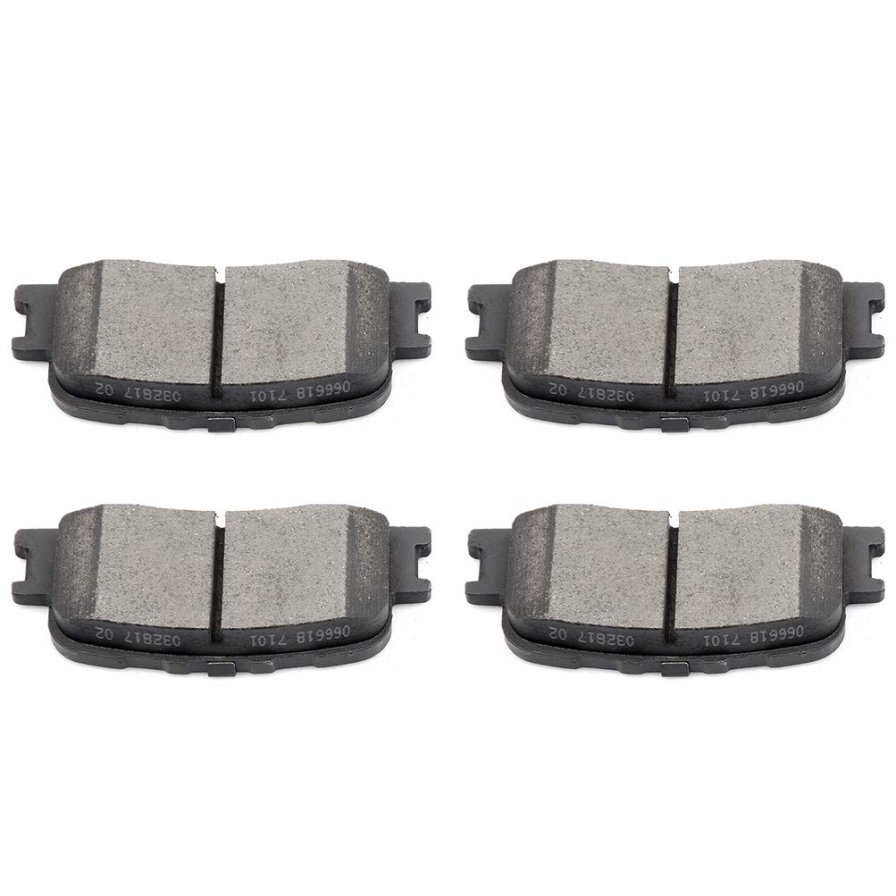 SCITOO Ceramic Brake Pads, 4pcs Rear Brake Pads Brakes Kits fit for 2002-2003 for Lexus ES300,2004-2006 for Lexus ES330,2002-200