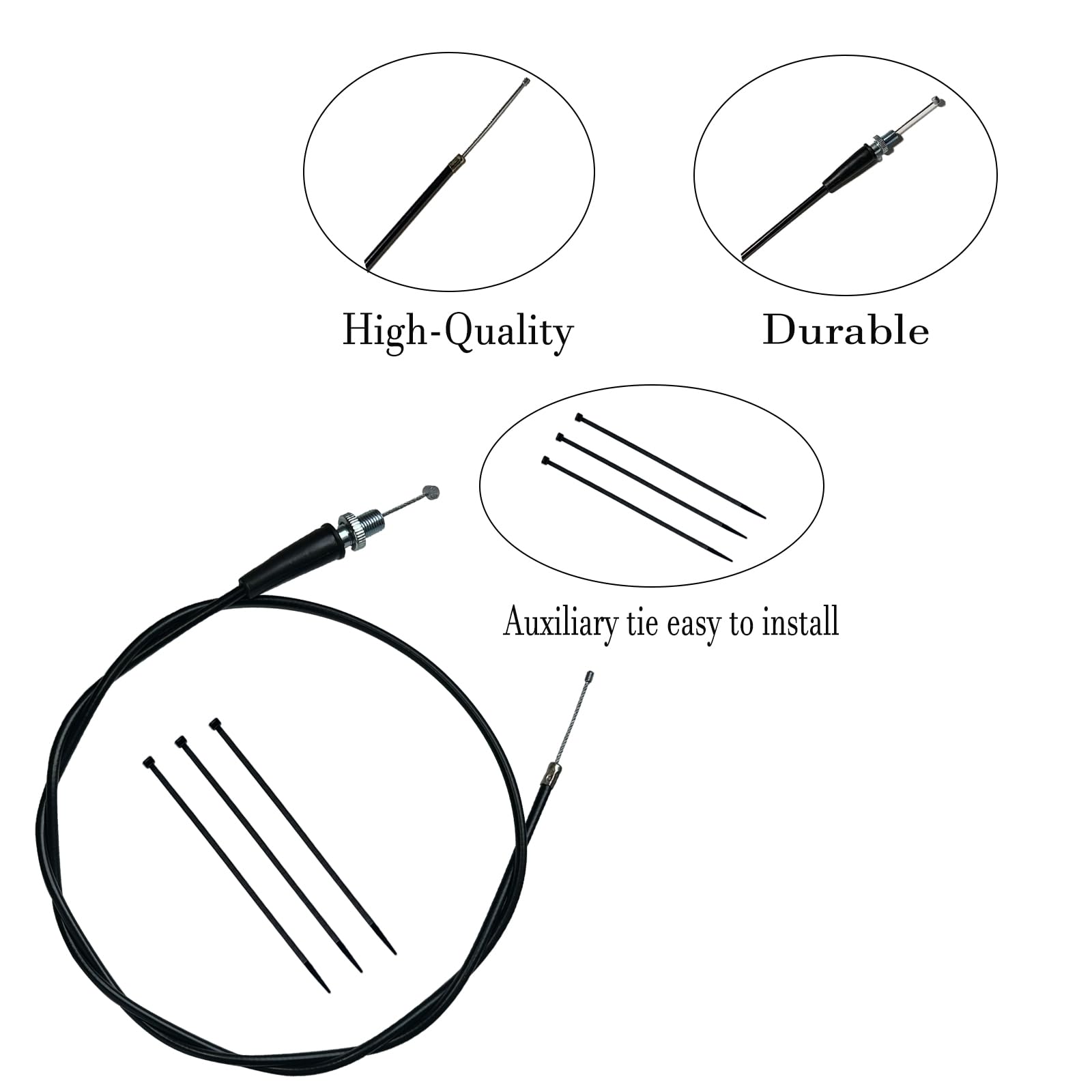 Yrhhbyh 50'' Throttle Cable For Mini Bike Baja Mb165 196Cc 5.5Hp Mb200 200Cc 6.5Hp Ct200U Motovox Mbx10 Mbx11 Mbx12 79Cc 79.5Cc For Pit Dirt Bike Parts Heat Warrior Black