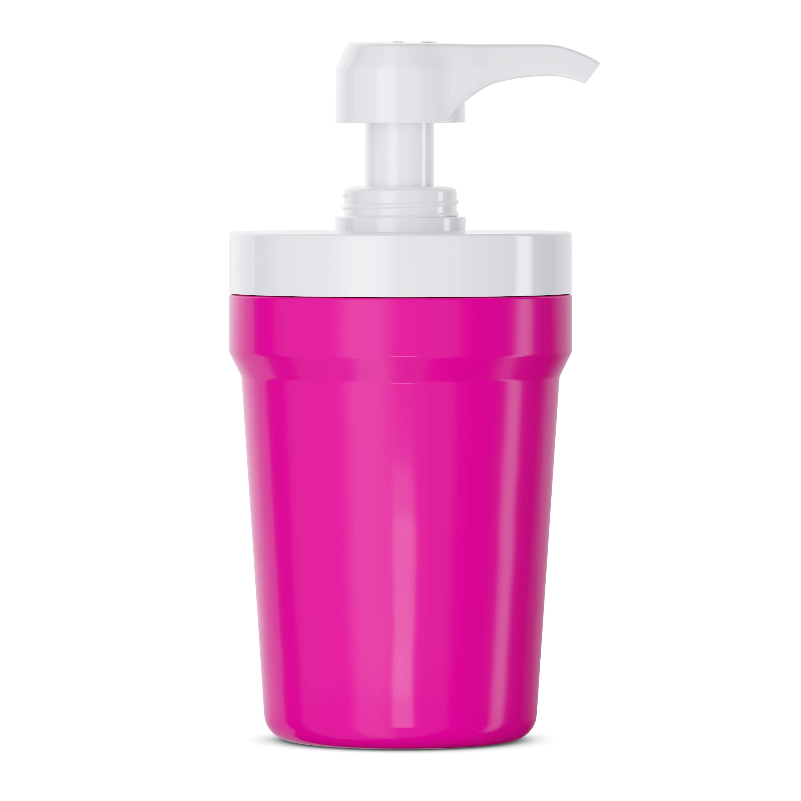 PumpCup Portable Hand Sanitizer Dispenser for Car Cup Holders (Solid Pink)