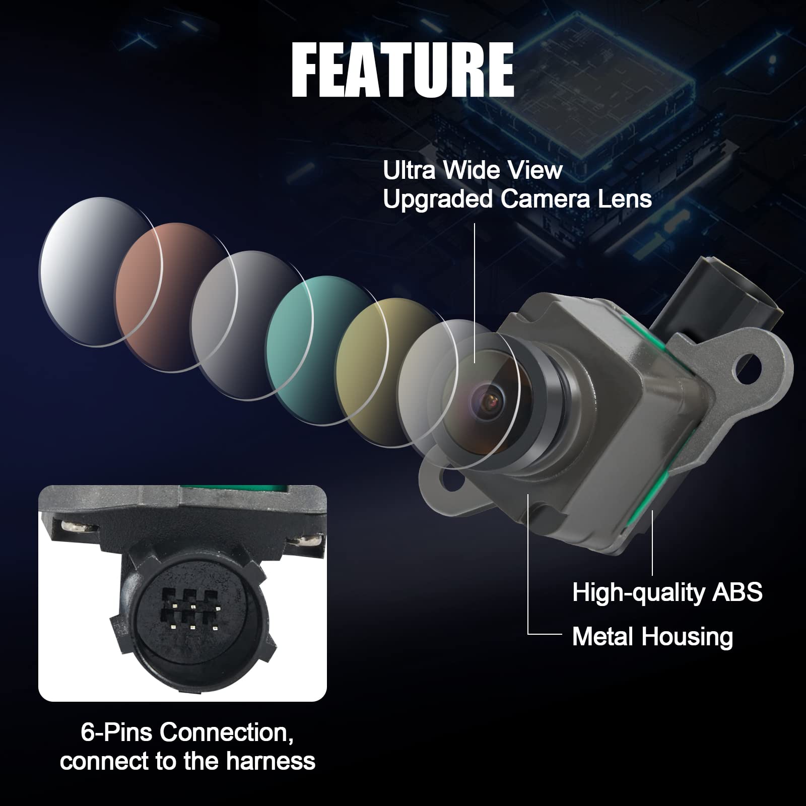 Autobaba Rear View Back Up Camera Compatible With 2013-2018 Dodge Ram 1500 2500 3500 4500 5500 2013-2017 Dodge Viper 2015 Chrysl