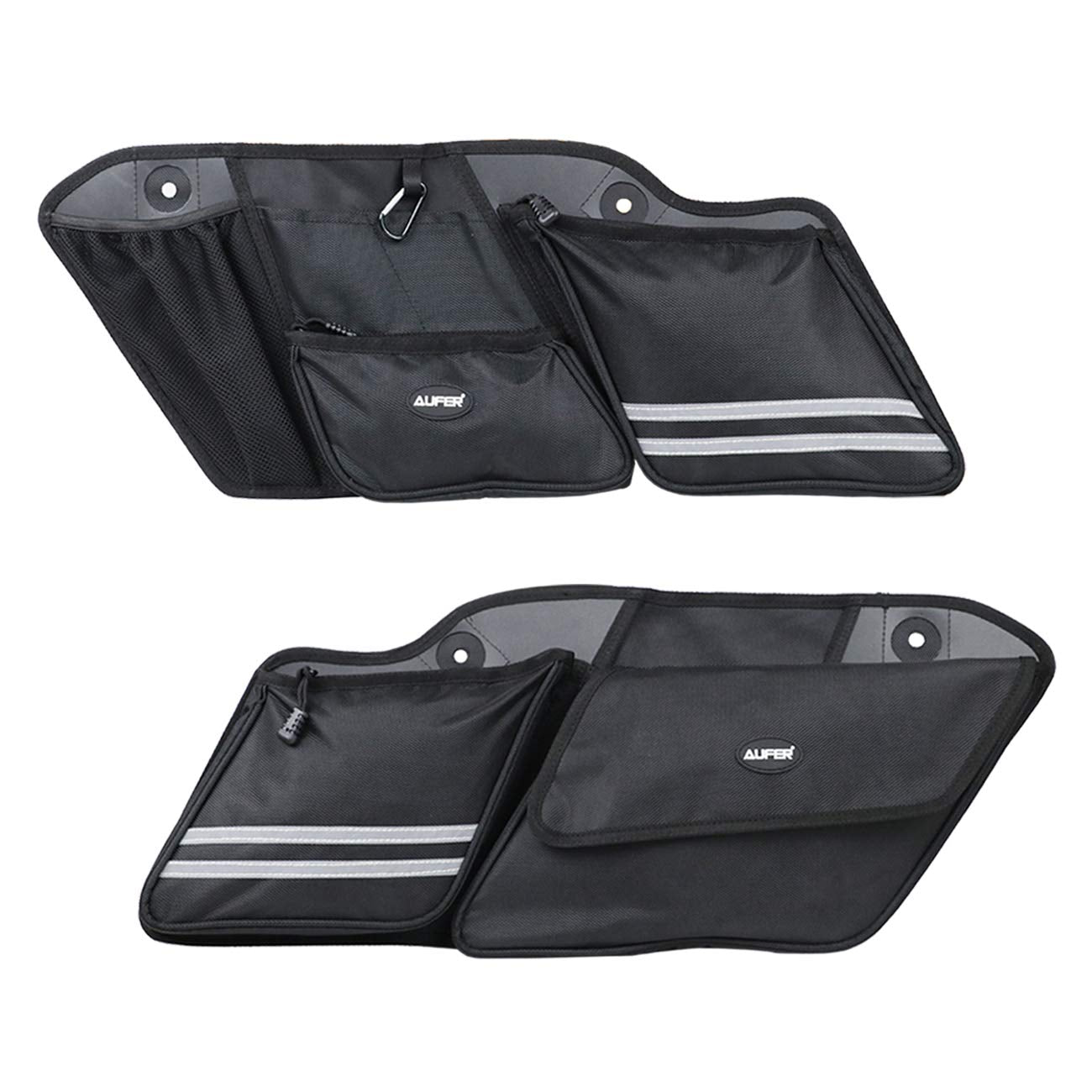 Aufer Left & Right Side Motorcycle Saddlebag Organizers Storage Bags Saddle Bag Organizers Bag Compatible With For 1993-2013 Touring Road King Road Glide Electra Glide Street Glide